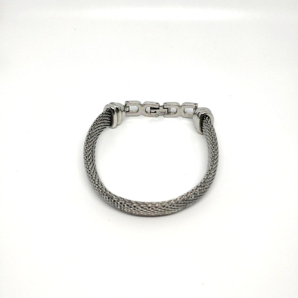 Women's Silver Tone Mesh Link Bracelet 7 inches